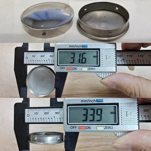 不锈钢地漏中心小圆封口盖厕所下水管堵头洗衣机排水管盖帽3.2孔