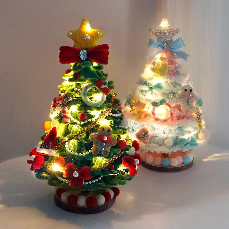 扭扭棒圣诞树圣诞装饰挂桌面小摆件手工diy材料包圣诞节礼物