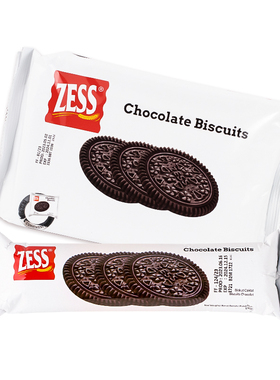 杰思牌巧克力饼干148g*3袋马来西亚进口zess网红奥奥小黑饼零食