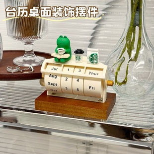 新款日历转轮万年历2026大号创意旋转办公桌面摆件台历diy装饰