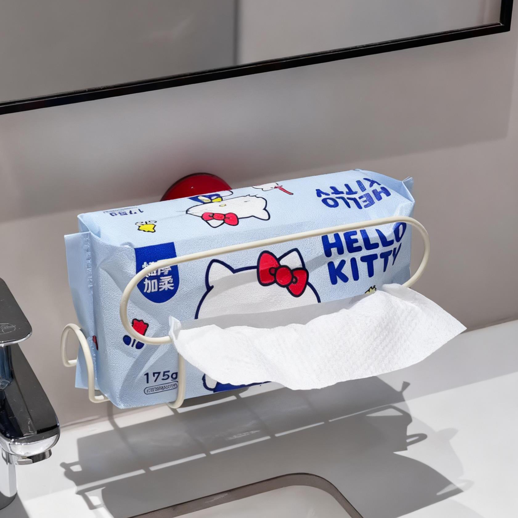 吸盘洗脸巾收纳盒湿厕纸置物架厨房湿巾纸巾盒抽纸盒纸巾架上墙