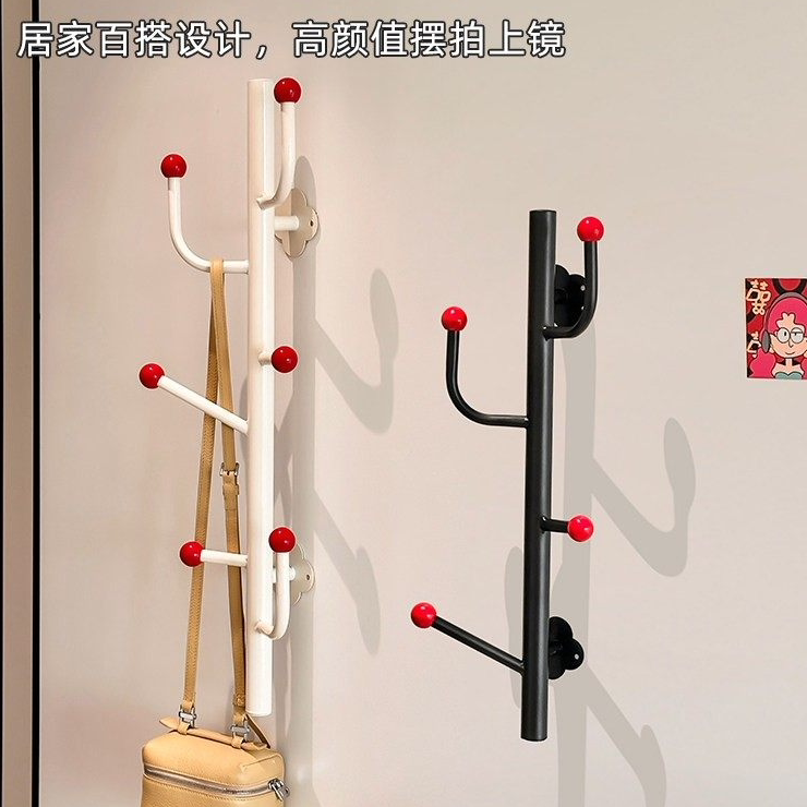 壁挂衣帽架玄关卧室门后免打孔挂衣服帽子家用转角收纳挂架卫生间,收纳整理,帽子收纳架,淘宝优惠券,粉丝福利购,淘宝优惠卷
