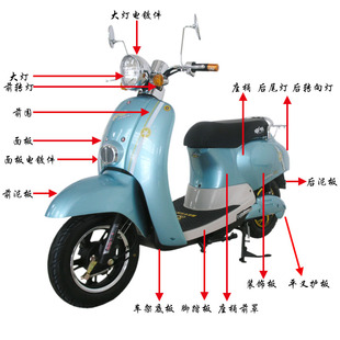 誉隆TZCK雨燕电动车塑件前围大灯面板全套外壳配件踏板车新日小鸟