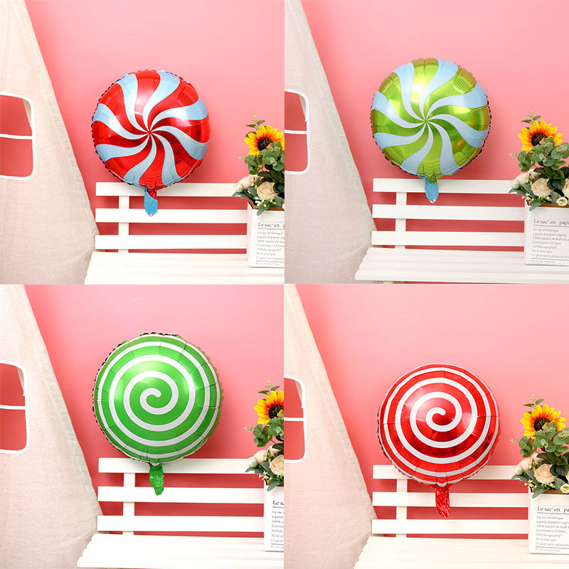 新款卡通大号彩色糖果圣诞拐杖造型铝膜气球圣诞节派对节日装饰品