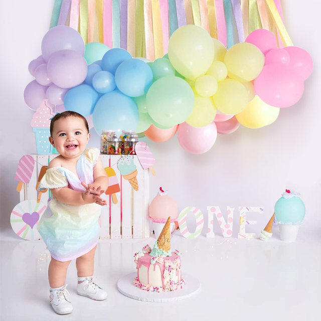 ins风粉色系皱纹卷纸拉花儿童宝宝生日派对彩色气球套餐拍照装饰,节庆用品/礼品,飘空气球,淘宝优惠券,粉丝福利购,淘宝优惠卷