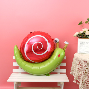 新款卡通动物主题蜗牛造型气球儿童生日幼儿园活动派对装饰品场景