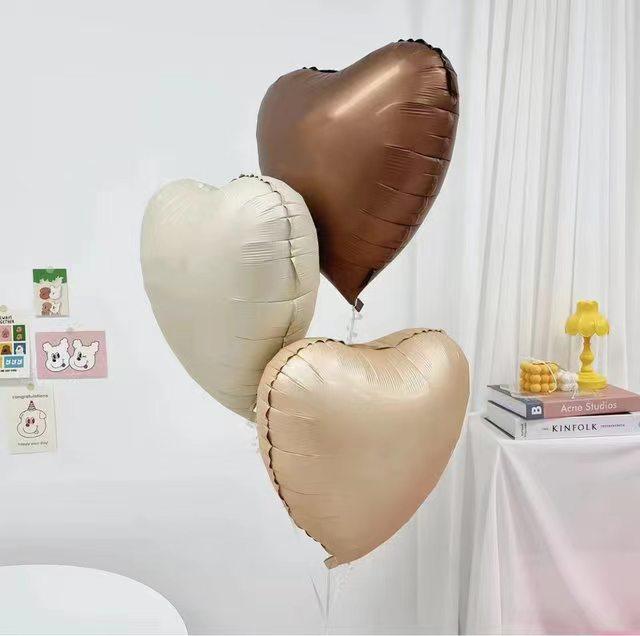 韩国复古风18寸爱心奶油焦糖色数字气球生日派对节日商场活动装饰,节庆用品/礼品,飘空气球,淘宝优惠券,粉丝福利购,淘宝优惠卷