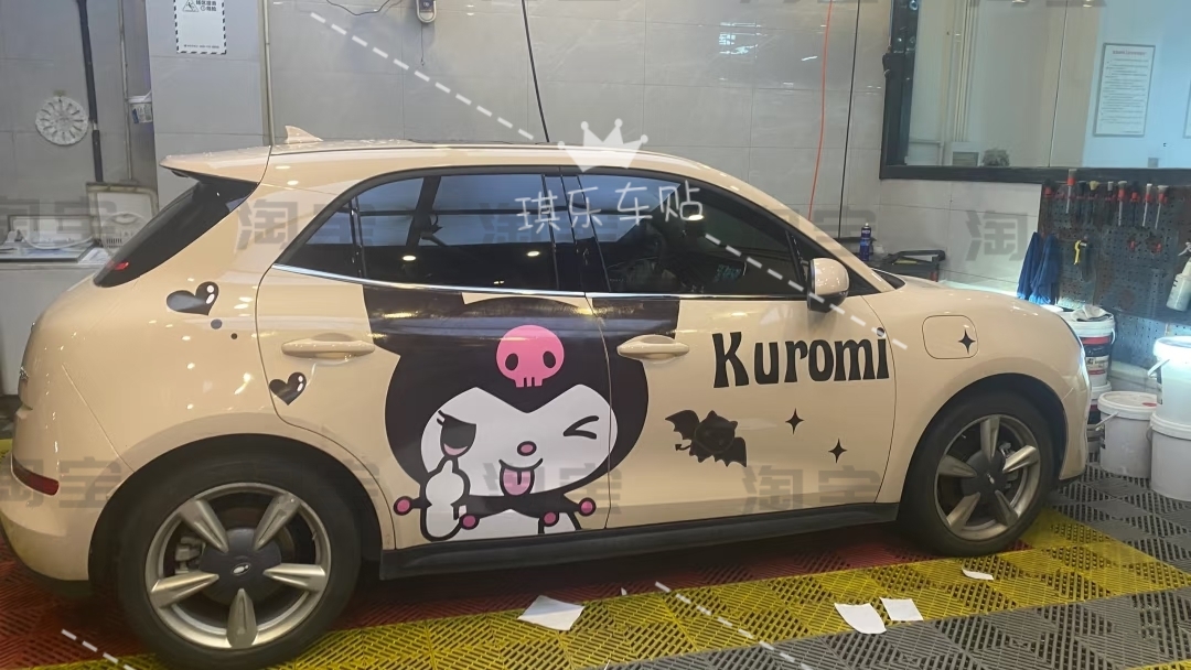 适用欧拉好猫GT车贴纸库洛米美少女星之卡比个性可爱卡通装饰贴纸