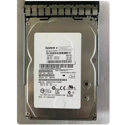 IBM 49Y6103 600G 15K SAS 3.5寸 M5服务器硬盘 49Y6102 49Y6106