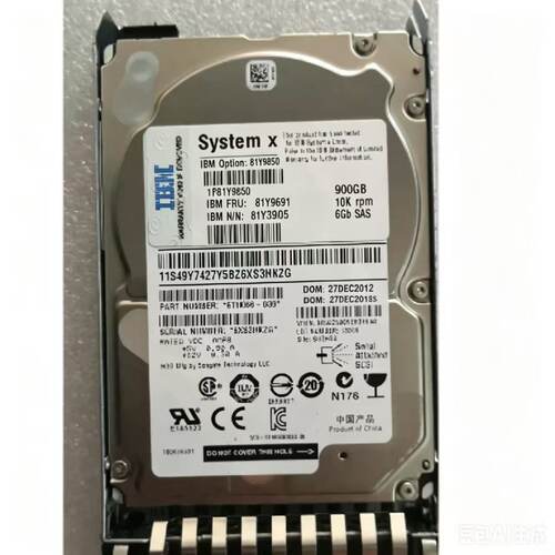 IBM 01EJ017 01AC596 900G 10K SAS V5010 V5030 V5000 G2 硬盘