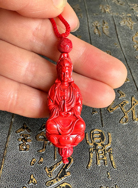 豁达客男女朱砂立体观音钥匙扣