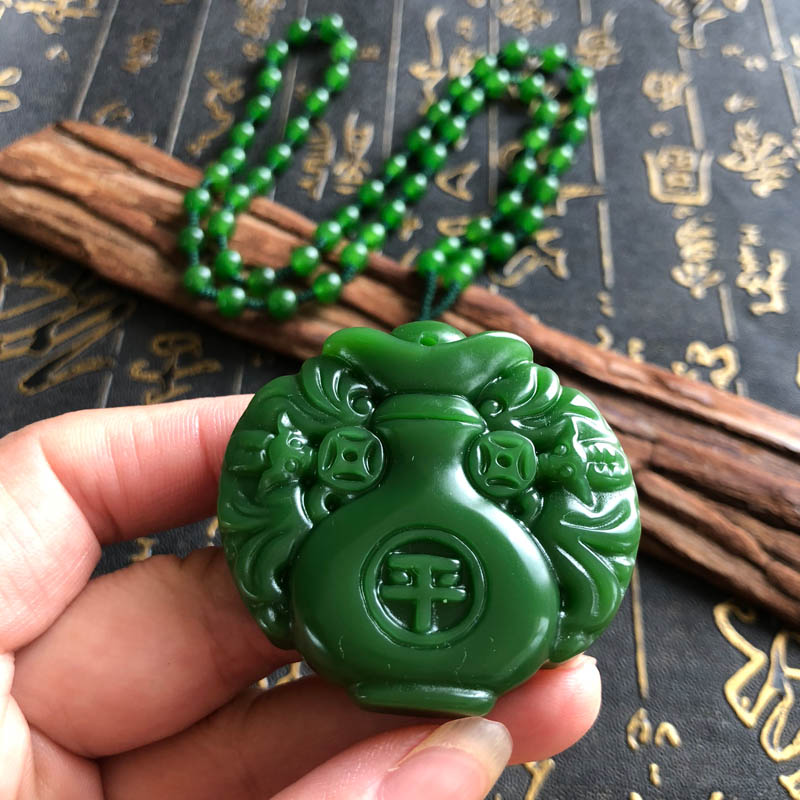 玉佩项链招财进宝挂件吊坠送证书