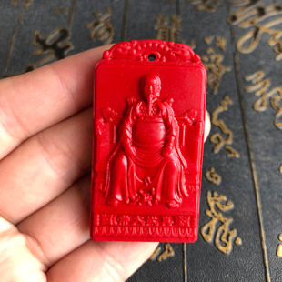 天然红朱砂玄天上帝吊坠真武大帝玄武祖师挂件男女款项链