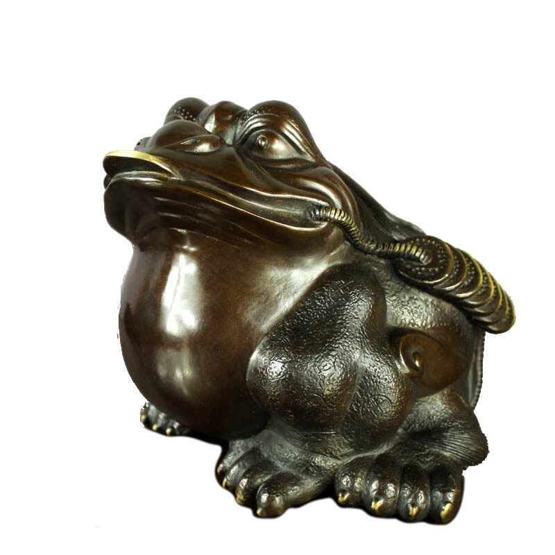 纯铜金蟾风水工艺品摆件送证书