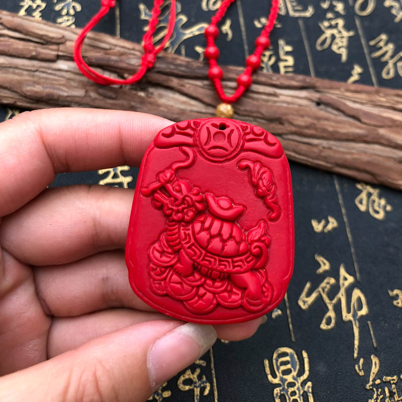 帝王龙龟朱砂证书项链送宝挂件
