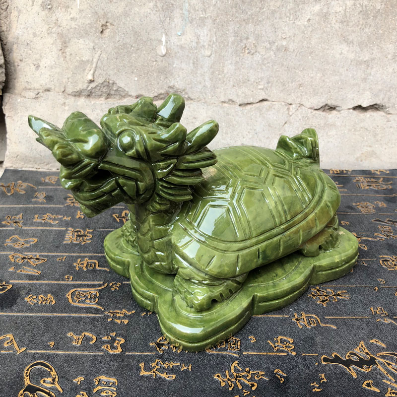天然风水龙龟摆件送证书