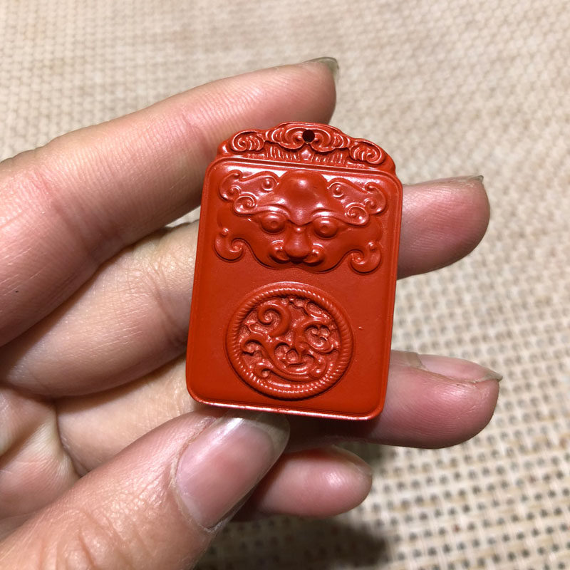 高含量朱砂玄武招财神兽挂件玉牌