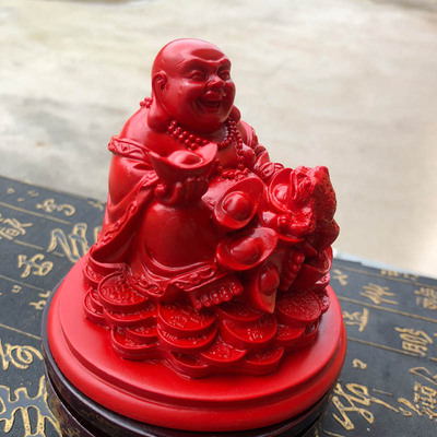 蝉联高含量朱砂帝王红金蟾摆件