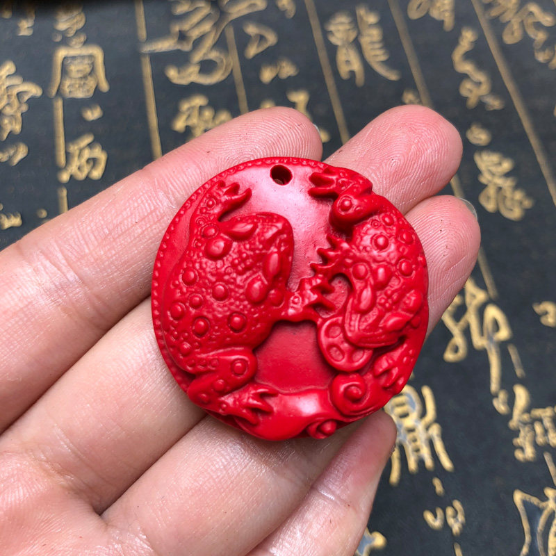 台湾原色招财金蝉项链吊坠送证书