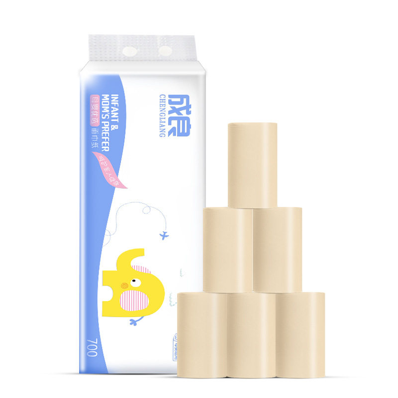 成良本色竹纤维卷纸700g每提抽纸