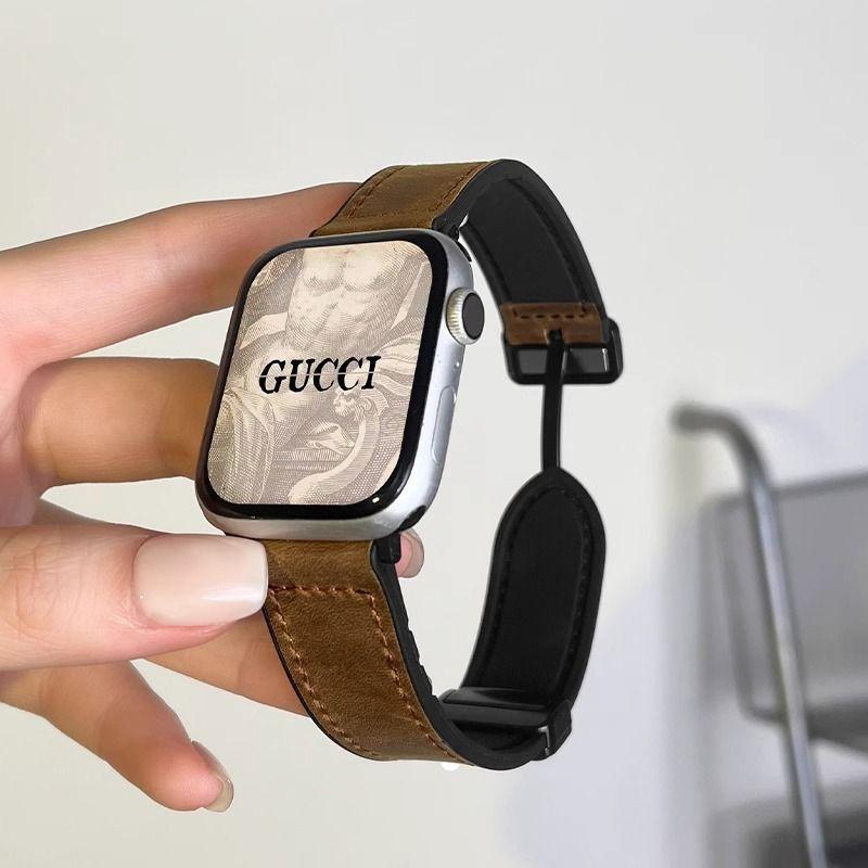 适用于华为WATCH D2表带疯马纹硅胶磁吸HUAWEI WATCH D秋冬男士腕