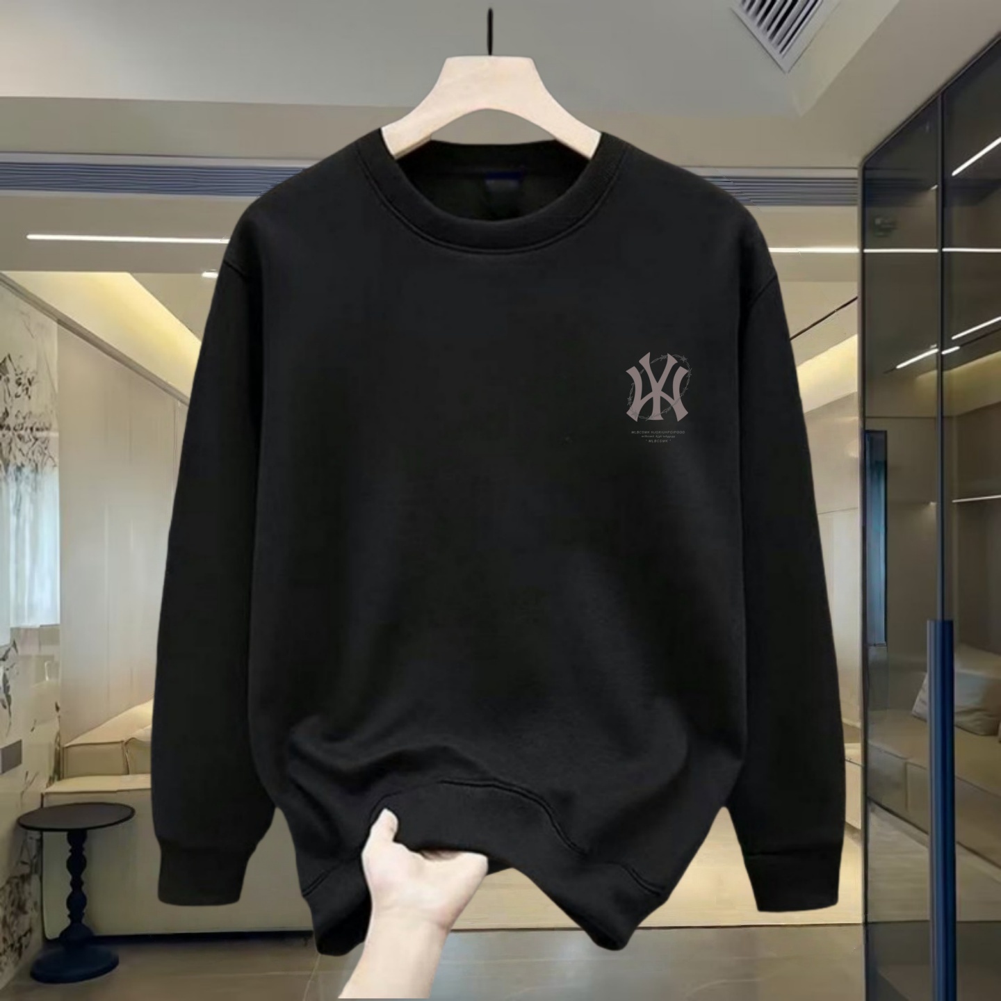 圆领卫衣男女宽松加绒长袖上衣服