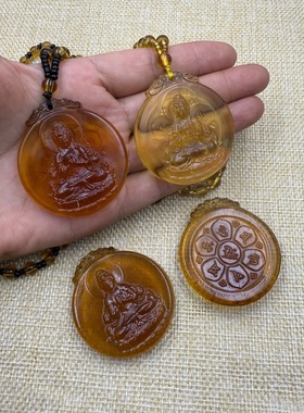 新品琉璃圆形六字真言观音吊样
