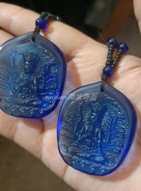古法琉璃挂件准提佛母观音吊坠