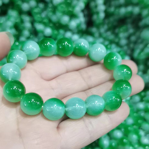 简约优雅青珠串手链送妈妈礼物