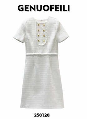 小香风连衣裙深圳南油高定版本气质圆领连衣裙显瘦高级感裙250120