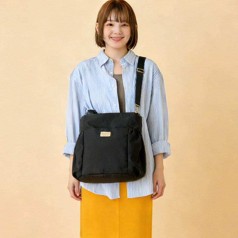 日式小清新~尼龙防水单肩斜挎包包手提包超轻便妈咪包袋日本女包