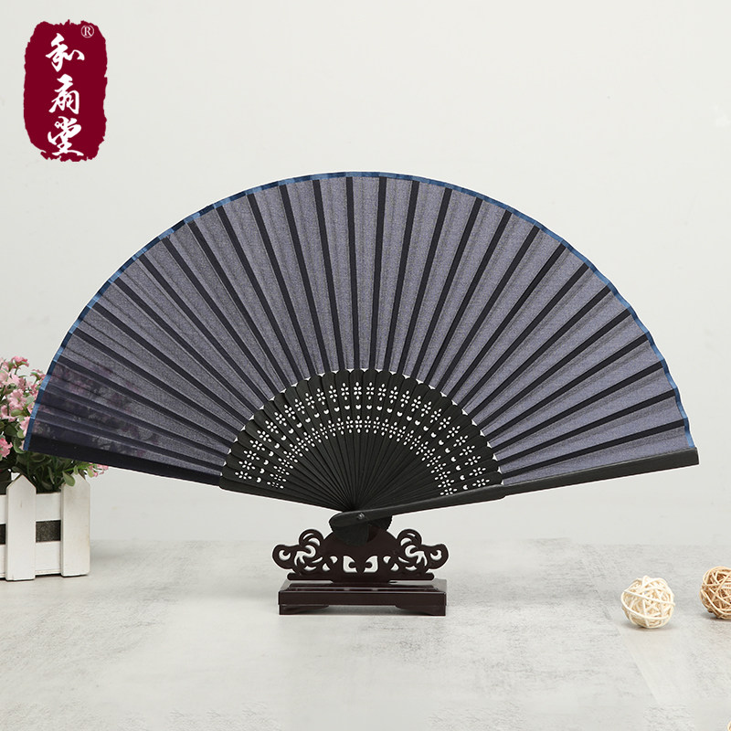 和扇堂中国风日式折扇和风女式绅士绢扇折叠扇子礼品古风布面扇子