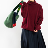 城市山民UrbanTribe2025冬女式 羊毛混纺手工肩带单肩包AF59086