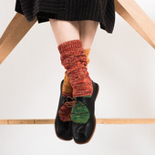 城市山民UrbanTribe男女同款 印象派棉色织撞色袜AU29036