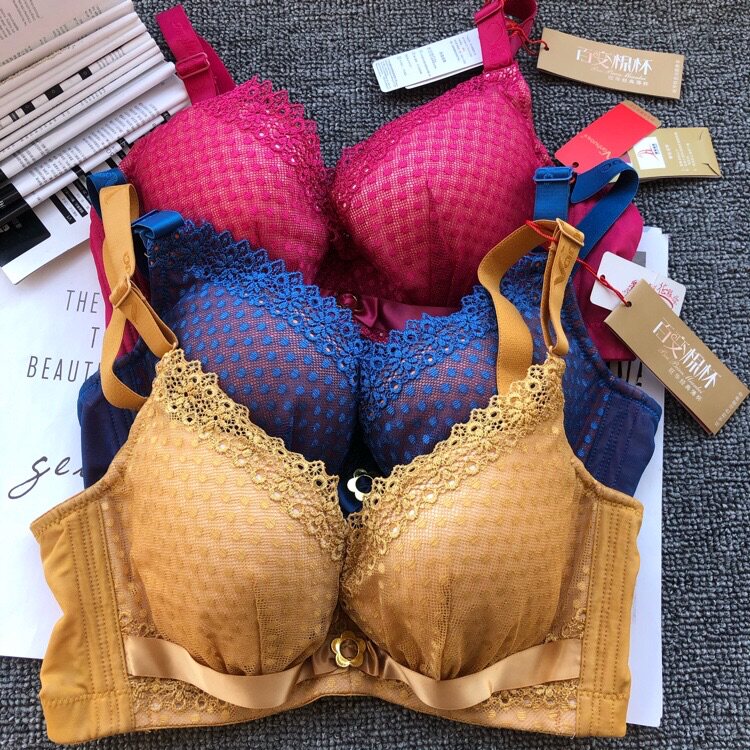 旺华W342B薄杯深V女士收副乳文胸调整型内衣