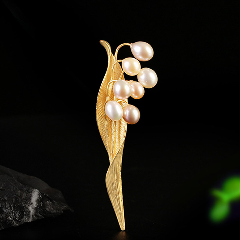 天然淡水珍珠手工创意胸针胸花女日韩国别针复古时尚奢华大气外套