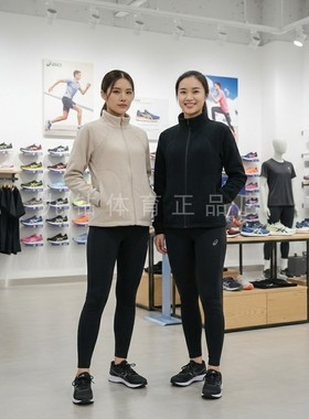ASICS亚瑟士女式运动POLARTEC抓绒夹克立领保暖外套2032D410-001