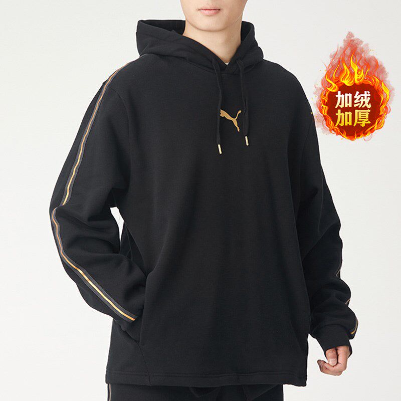PUMA 남성 정장 587139-01 후드 플러시 풀오버 캐주얼 니트 발 통기성 바지