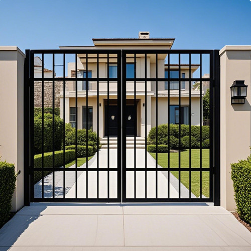 鼎然别墅庭院铁艺大门定制