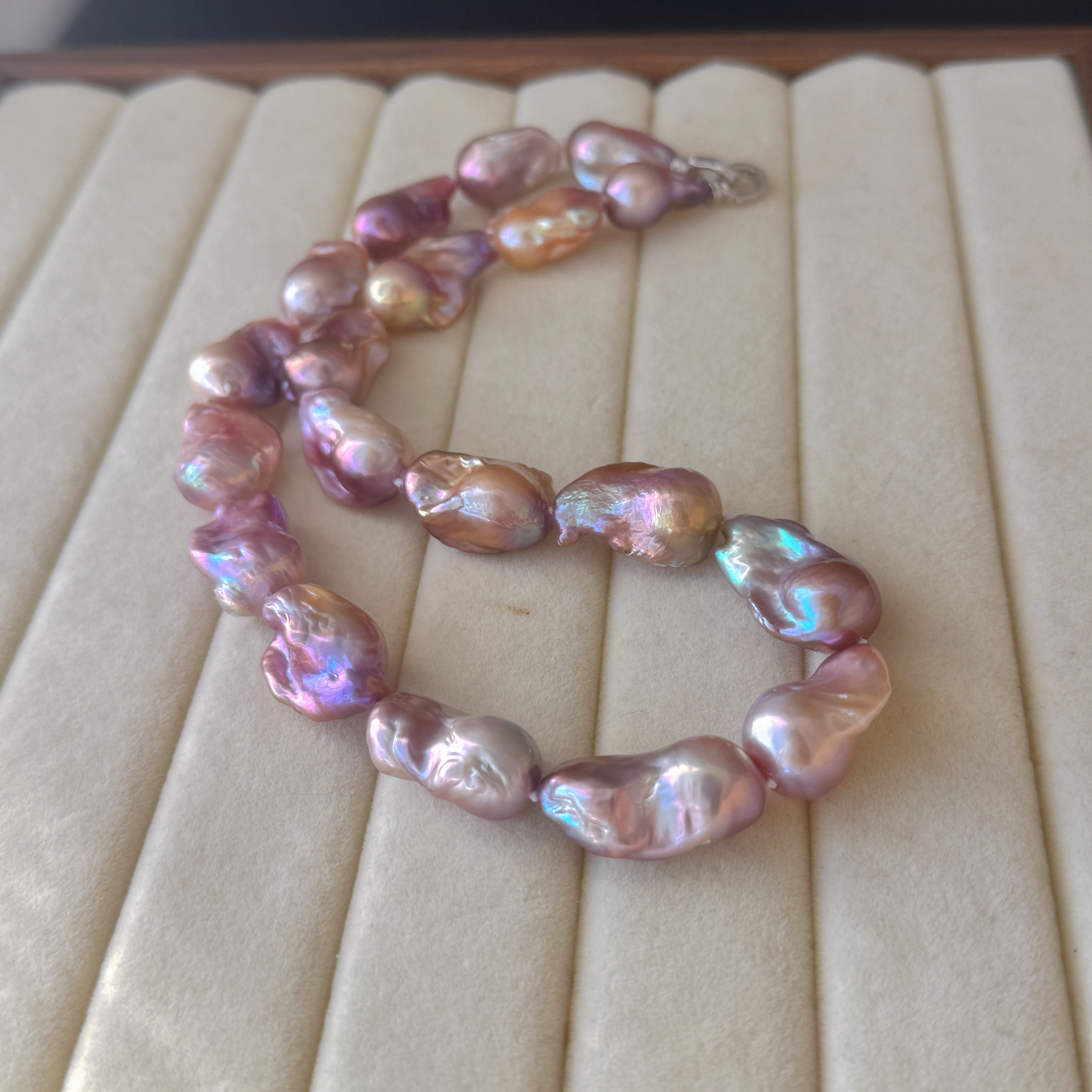 【超炫仙紫色】天然淡水珍珠巴洛克项链颈链天然珍珠天然色