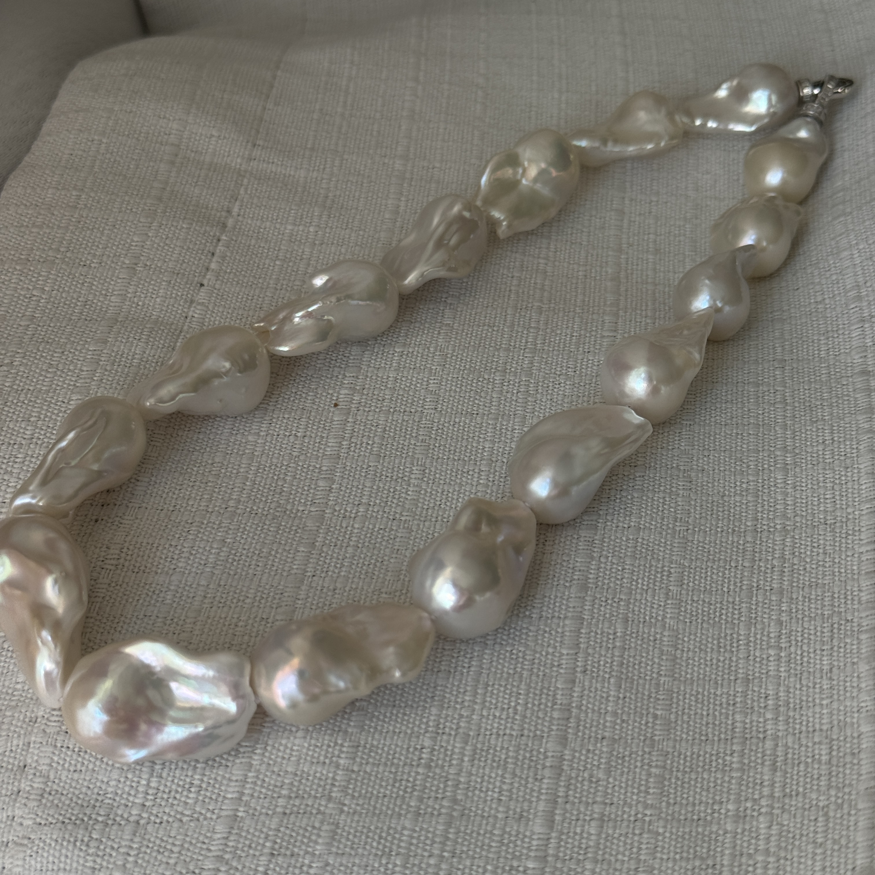 【老蚌巴洛克项链】天然淡水巴洛克项链原相机实拍很厚实的巴洛克