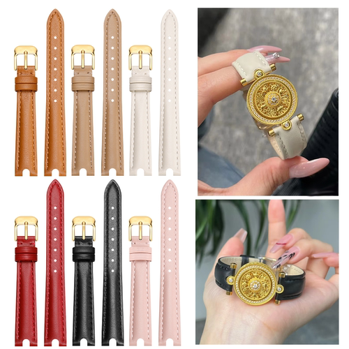 八宝罗盘手表带女黄金饰品皮表带