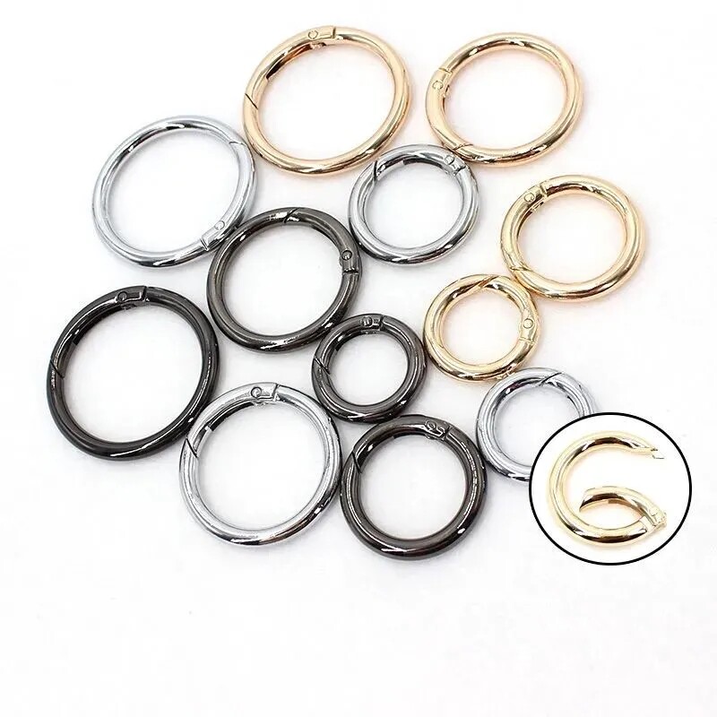 METAL RING ROUND BUCKLE RING BUCKLE RING CIRCLE BUTTON KEY RING OPENING RING BAG RING BUCKLE BAG ACCESSORIES HARDWARE