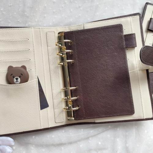 新品牛皮未知数活页手账头层牛皮