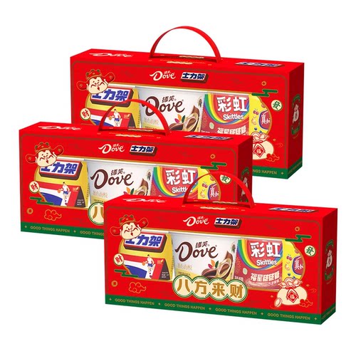 德芙八方来财礼盒437g*3盒巧克力年货节礼盒送礼【仁汇优品S】