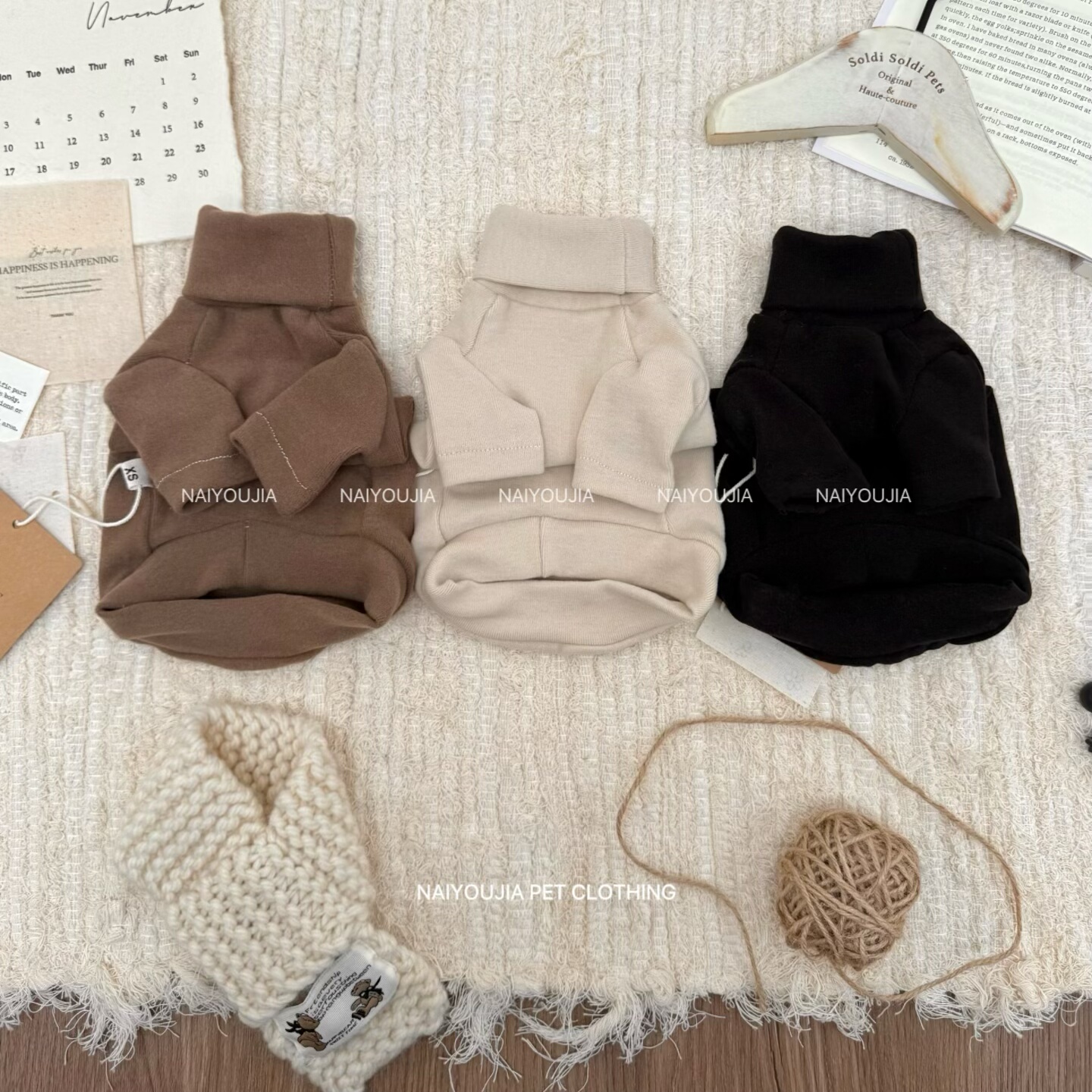 奶油家德文猫衣服新款无毛猫居家打底搭配外套保暖亲肤弹力中高领