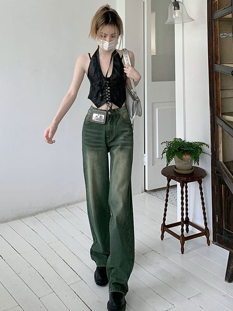 阔脚裤长裤常规2023年春季抗皱