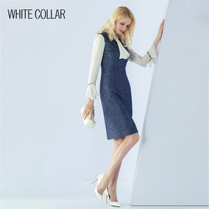 白领混兰可裁剪V领无袖连衣裙HUNLAN18-301