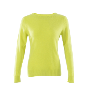 白领女装 粗纺羊绒浅米黄绿一字领长袖套衫 CC16-203