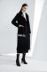 黑色西服领拼白色字母皮毛一体大衣PYKN17 white collar冬季 902PM